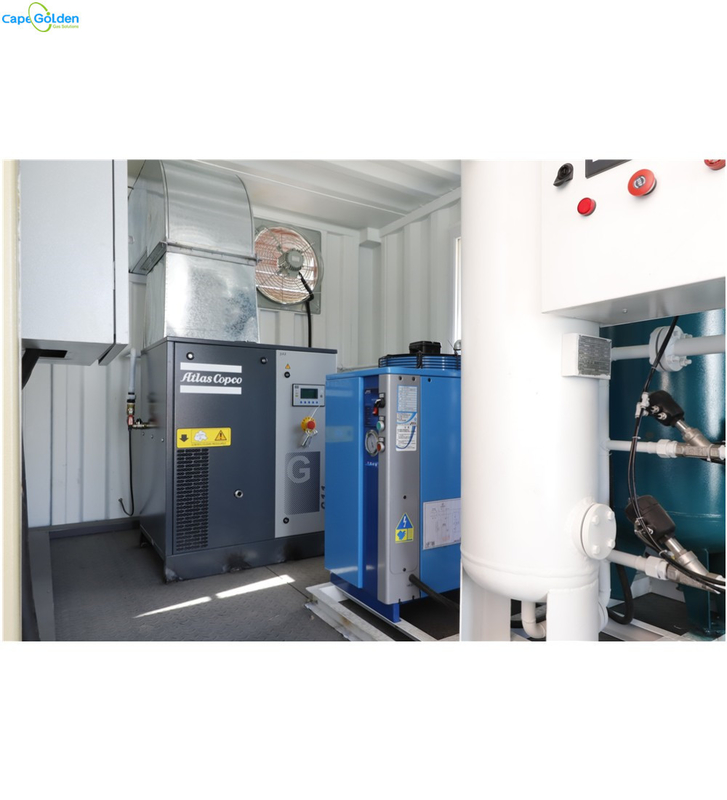 Sauerstoff-Generator-Verdichter-bewegliche Sauerstoff-Betriebscontainerisierte Behälter-Art 40 Zylinder-Tag